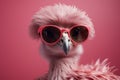 Exotic bird and high fashion Royalty Free Stock Photo