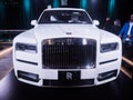 Pure white rolls royce phantom Royalty Free Stock Photo