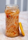 Exotic Chinese salad in glass jar Royalty Free Stock Photo