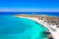 Exotic Chryssi island at the south of Crete, with the amazing Golden Beach, Greece Royalty Free Stock Photo