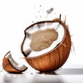 Exotic Coconut Product Photography On White Background