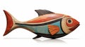 Exotic Color Scheme Wooden Fish: A Chicano Art Inspired Digital Illustration