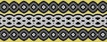 Exotic creative black and white ethnic geometric style border template in African, Mexican, Native American and oriental print sty