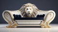 Exotic 3d Render Of Lion Couch With Biblical Grandeur