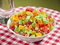 Exotic dried fruit in a bowl Royalty Free Stock Photo