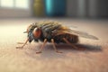 Exotic Drosophila Fruit Fly Diptera closeup. Neural network AI generated Royalty Free Stock Photo
