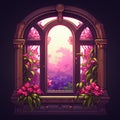 Exotic Fantasy Landscapes: Lush And Detailed 2d Game Art With Ornate Windows