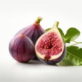 Exotic Fig And Red Berry Product Photography On White Background