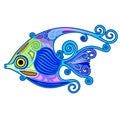 Exotic Fish Tattoo Decorative-2 Royalty Free Stock Photo