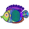 Exotic Fish Tattoo Decorative-3 Royalty Free Stock Photo