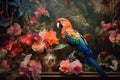 Exotic Flora and Fauna. A Fine Art Painting of Tropical Nature