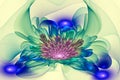 Exotic flower.Abstract fantasy ornament pattern. Royalty Free Stock Photo