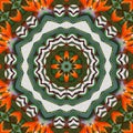 Exotic flower abstract pattern kaleidoscope