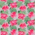 Exotic flowers pattern