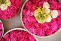 Exotic flowers for religious offering