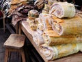 Exotic food in Iquitos in Amazonia Royalty Free Stock Photo