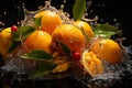Exotic fruit indulgence, mango in splash, a culinary delight unveiled