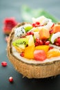 Exotic fruit salad Royalty Free Stock Photo