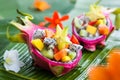 Exotic fruit salad Royalty Free Stock Photo