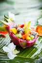 Exotic fruit salad Royalty Free Stock Photo