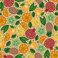 Exotic fruits. Background