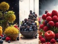 Exotic Fruits A Vibrant Collage .AI Generated