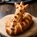 Exotic Giraffe-shaped Croissant Pastry: A Delicacy With A Touch Of Artistry