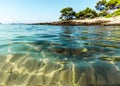 Exotic holiday tropical sunny island by the sea on a private island Royalty Free Stock Photo