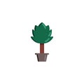 Exotic house plant flat icon