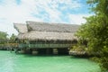 Exotic hut over the sea Royalty Free Stock Photo