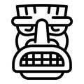 Exotic idol god icon, outline style Royalty Free Stock Photo