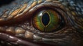 Exotic iguana eye in detail