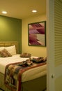 Exotic Island Vacation Resort Hotel Bedroom Royalty Free Stock Photo