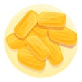 Exotic jackfruit icon cartoon vector. Fruit food