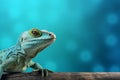 Exotic Lizard view colorful background. Generate Ai Royalty Free Stock Photo