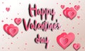 Exotic looking Happy valentines day card background with heart candies and some decorations. Royalty Free Stock Photo