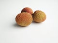 Exotic lychee, delicious ripe lychee fruit, close up