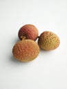 Exotic lychee, delicious ripe lychee fruit, close up