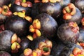 exotic mangostan fruit texture Royalty Free Stock Photo