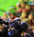 exotic mangostan fruit texture Royalty Free Stock Photo