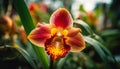 Exotic moth orchid blooms with vibrant elegance generated by AI