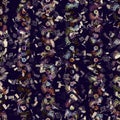Exotic multicoloured boho floral camouflage scatter print. Seamless autumnal dark ground detailed repeat pattern.