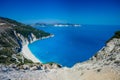 Exotic Myrtos beach, Kefalonia, Greece. Royalty Free Stock Photo