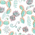 Exotic natural vintage seamless pattern