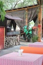 Exotic outdoor cafes