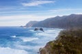 Exotic Papuma beach with frothy waves Royalty Free Stock Photo