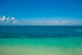 Exotic Paradise. Tropical Resort. Caribbean sea Jetty near Cancun. Mexico beach tropical Royalty Free Stock Photo