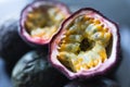 Exotic Passion Fruit on a Moody Background