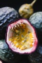 Exotic Passion Fruit on a Moody Background