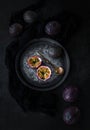 Exotic Passion Fruit on a Moody Background